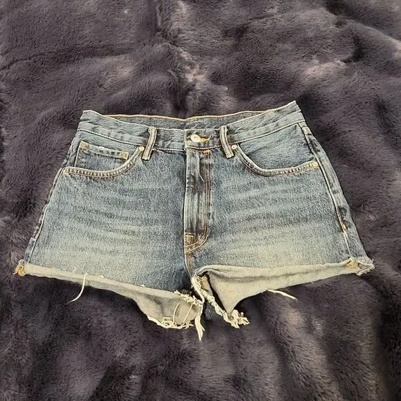 Dark wash high waist All saints "paula" jean shorts size 28! - Picture 5 of 15